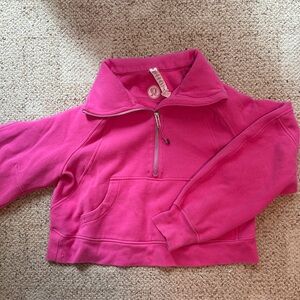 Lululemon sonic pink quarter zip scuba